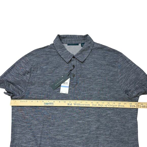 Perry Ellis Polo Shirt Mens Size XL Blue Short Sleeve Pullover Classic Preppy - Picture 9 of 9